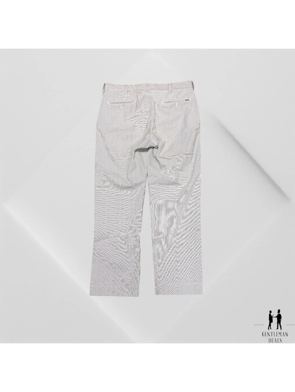 Polo Ralph Lauren Pants Mens 34x29 Blue Seersucker Chino Slacks Trouser Slim Fit
